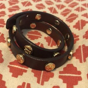 Tory Burch Leather Wrap Bracelet